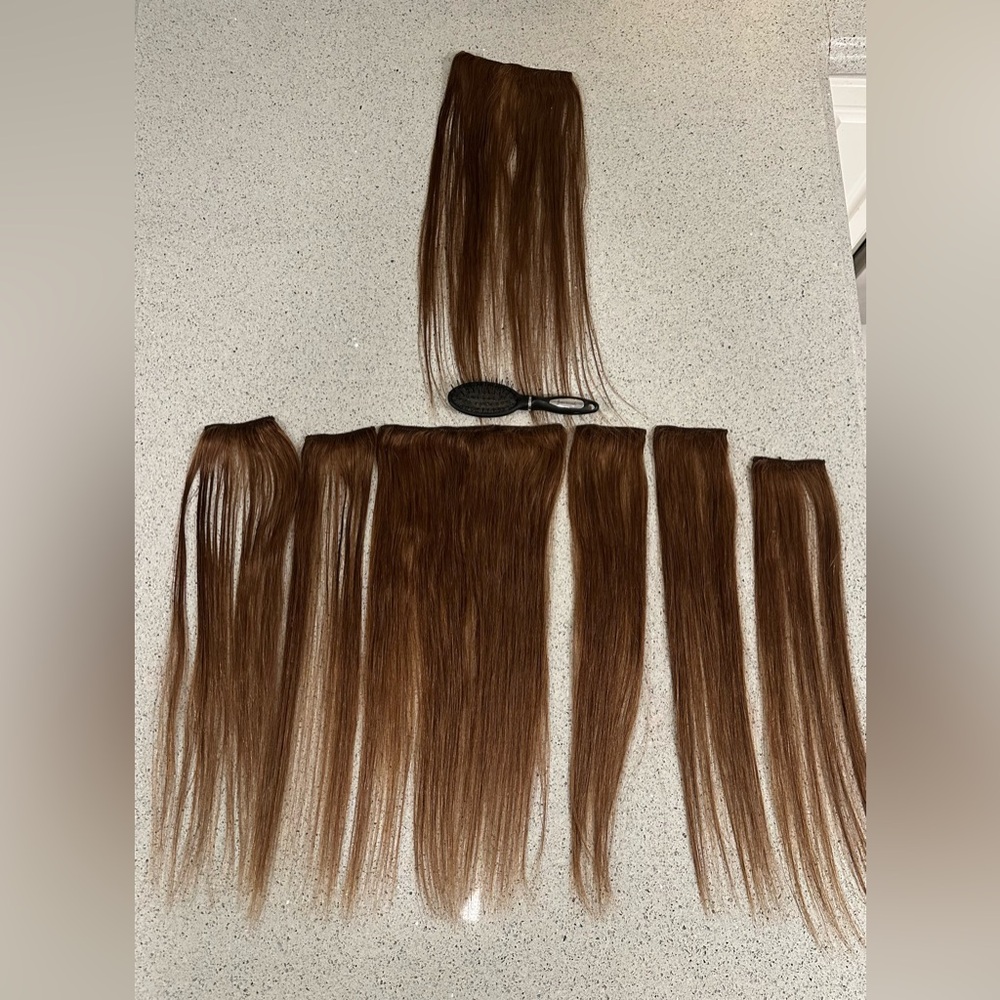 Satin Strands Brown Hair Extensions Set